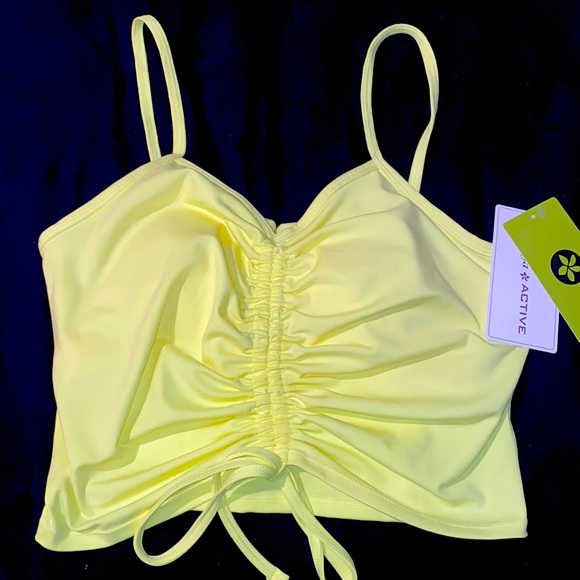 NWT Papaya Active Padded Evelyn Cinch Bra size L electric yellow - Picture 1 of 7